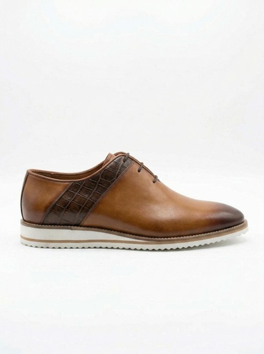 [43-140] Nava Croc-Embossed Leather Oxfords Men (42)