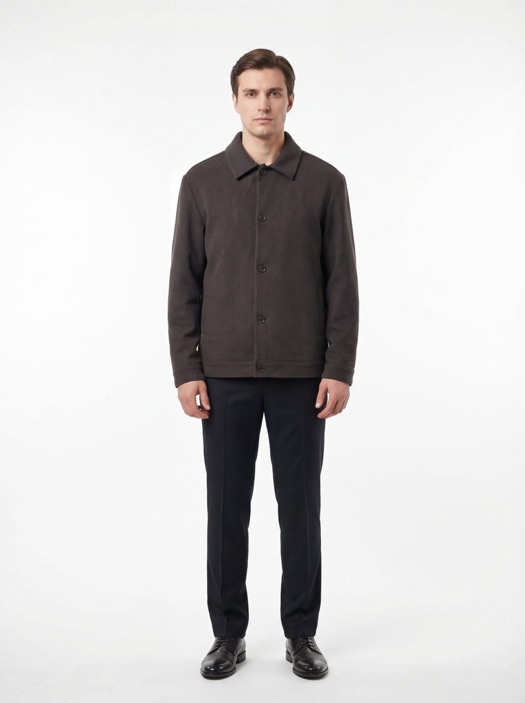 White Story Brushed Button Harrington Jacket Men