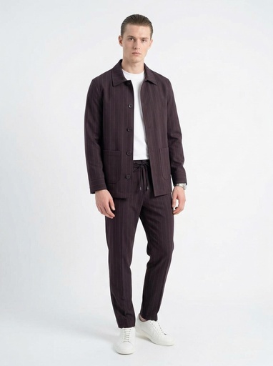 [3006-3] Ennio Tardini Pinstriped Drawstring Suit Men (46)