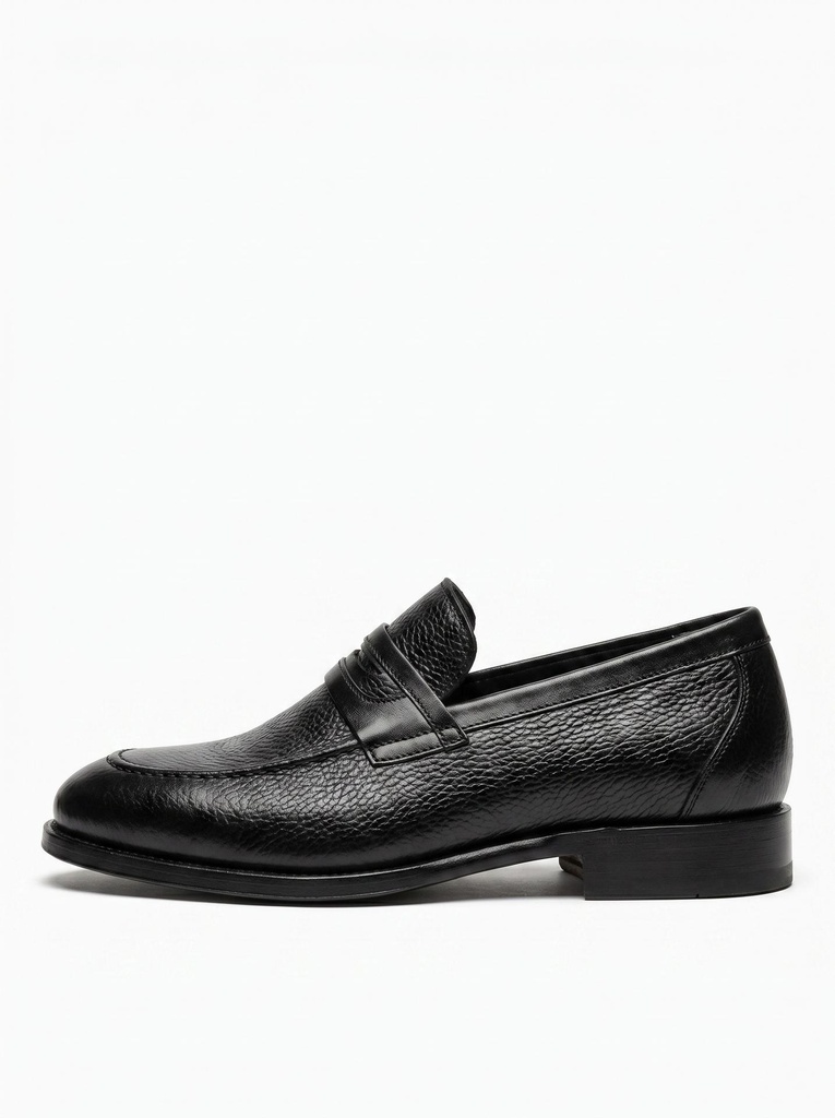 Nava Pebbled Leather Penny Loafers Men