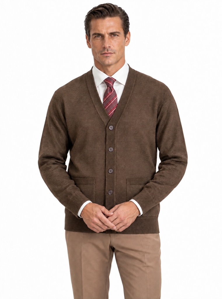 Score Fine Knit Button Cardigan Men